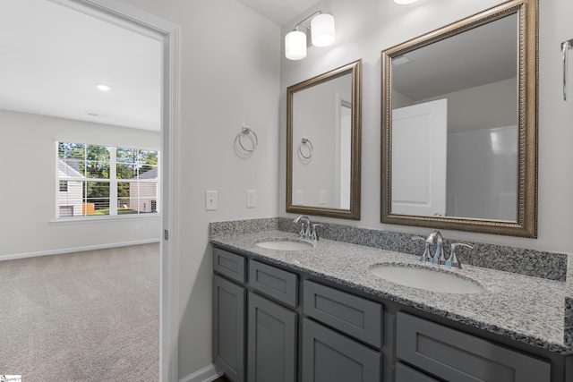 bathroom with vanity