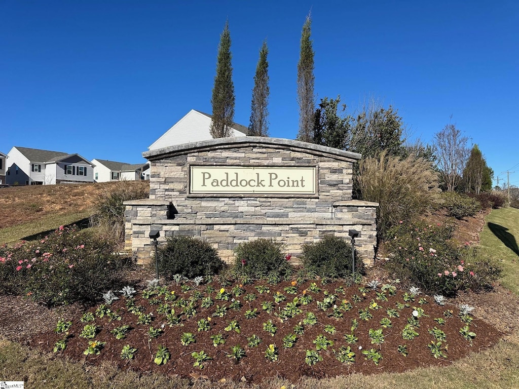 view of community sign