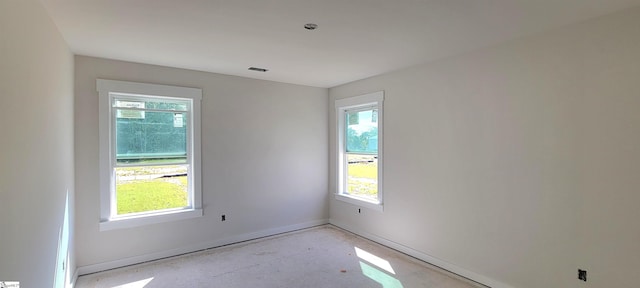 empty room with a healthy amount of sunlight