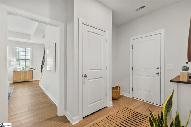 bedroom with light carpet