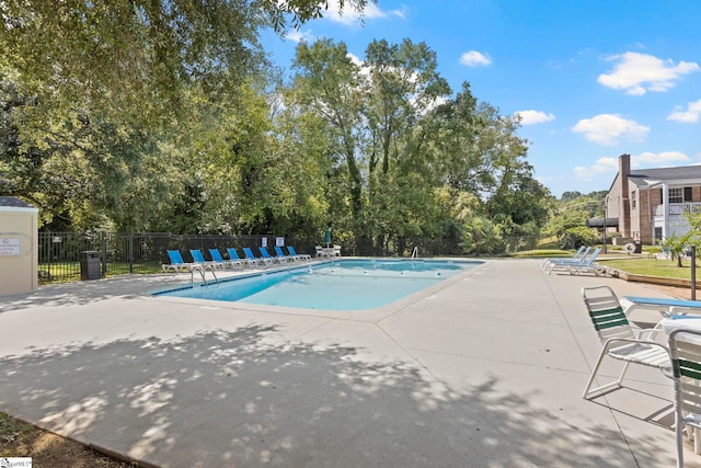 view of pool with a patio