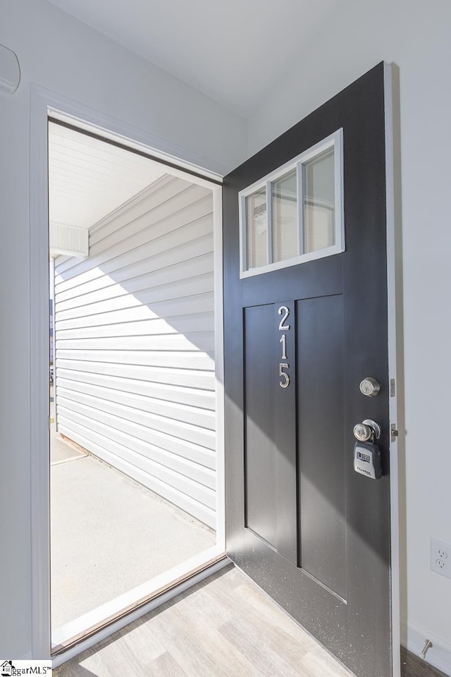 view of doorway to property