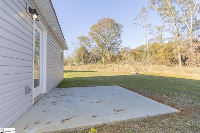 view of yard with a patio