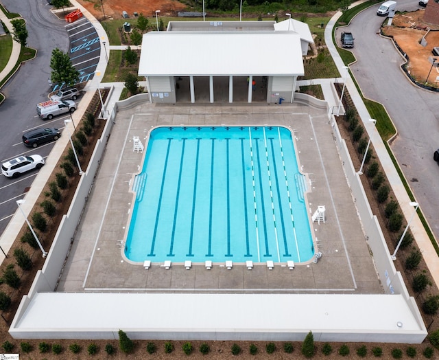 view of pool featuring a patio area