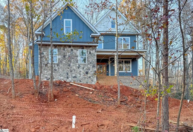 view of home's exterior with a garage