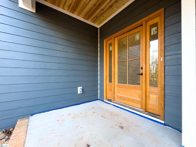 view of doorway to property