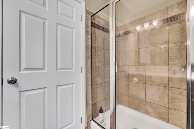 full bathroom with a shower stall