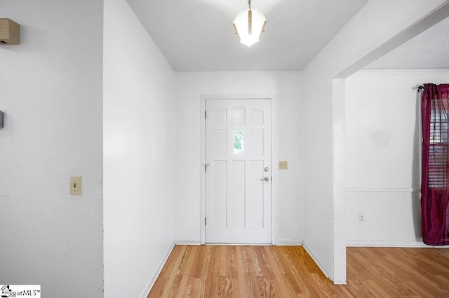 foyer featuring light hardwood / wood-style floors