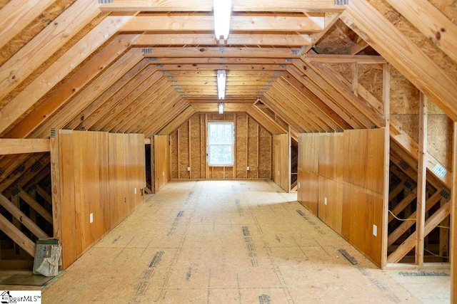 view of attic