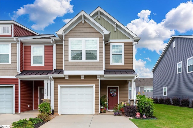 127 Addington Ln, Simpsonville, SC 29681 - view of front facade with a standing seam roof, metal roof, and a garage