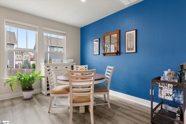 127 Addington Ln, Simpsonville, SC 29681 - dining area featuring light wood-style flooring and baseboards