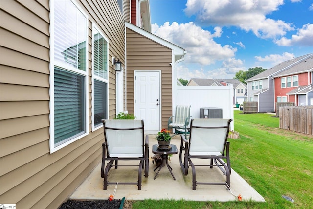 127 Addington Ln, Simpsonville, SC 29681 - view of patio / terrace with fence, central AC, and a residential view