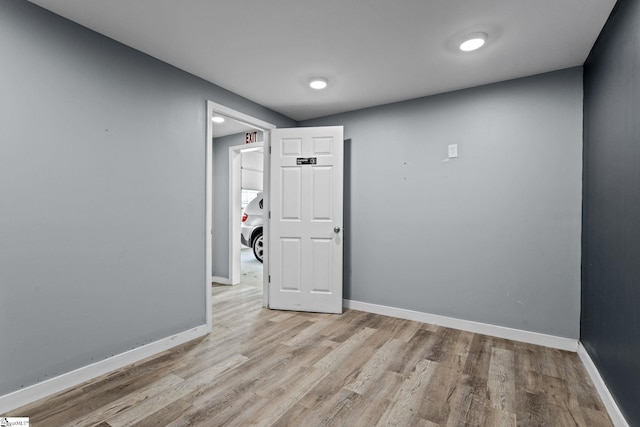 empty room featuring light hardwood / wood-style floors