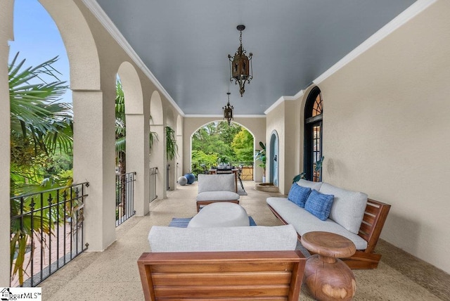 view of patio / terrace featuring a balcony