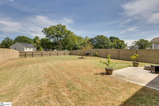 view of yard with a patio