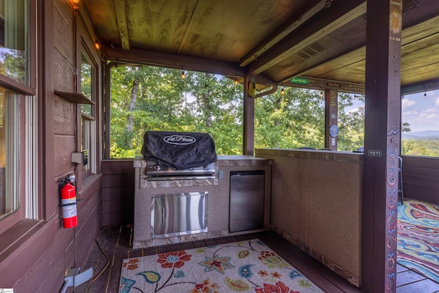 view of patio / terrace with a grill