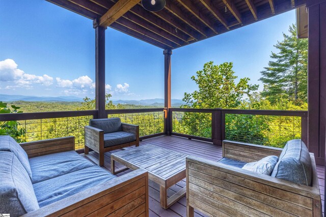 248 Bay View Dr, Salem, SC 29676 - wooden deck featuring a mountain view