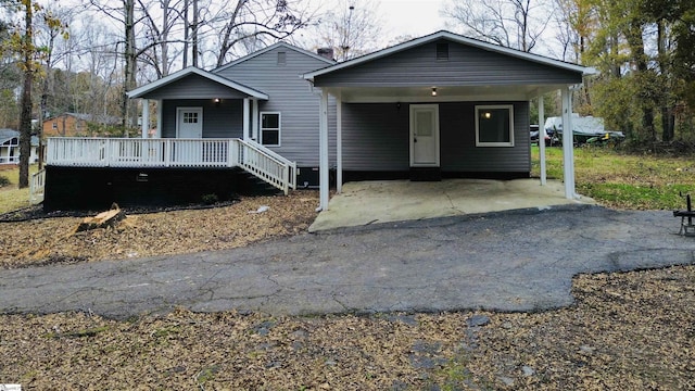 view of front of property with a porch