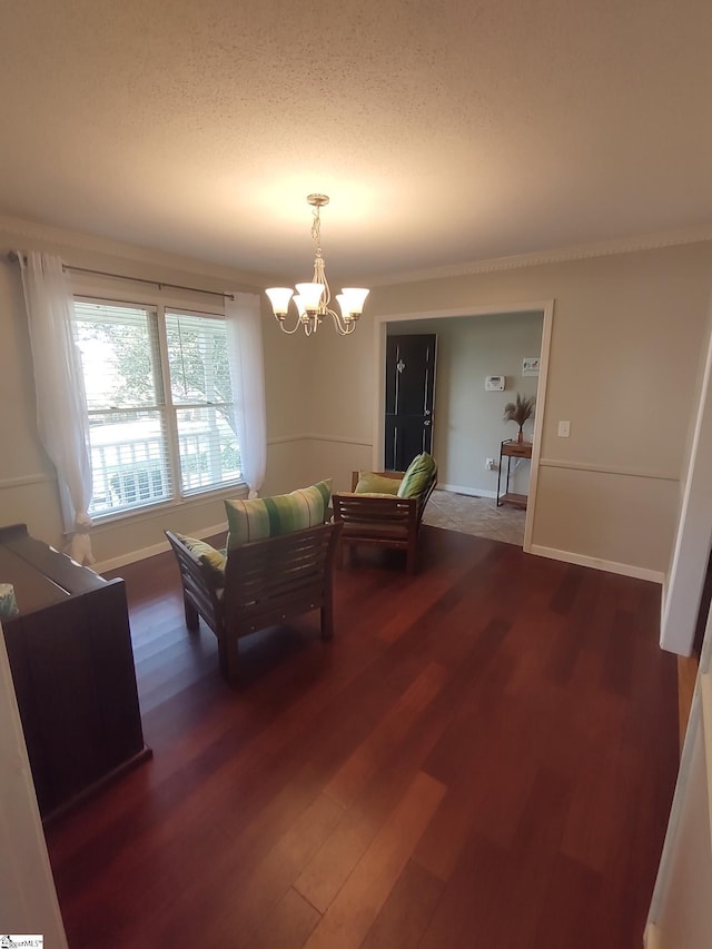 362 Green Hill Dr, Anderson, SC 29621 - dining room with wood finished floors, baseboards, and a notable chandelier