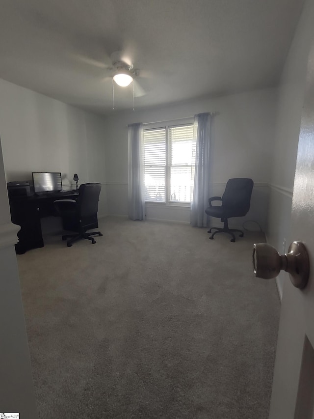 362 Green Hill Dr, Anderson, SC 29621 - carpeted home office with ceiling fan