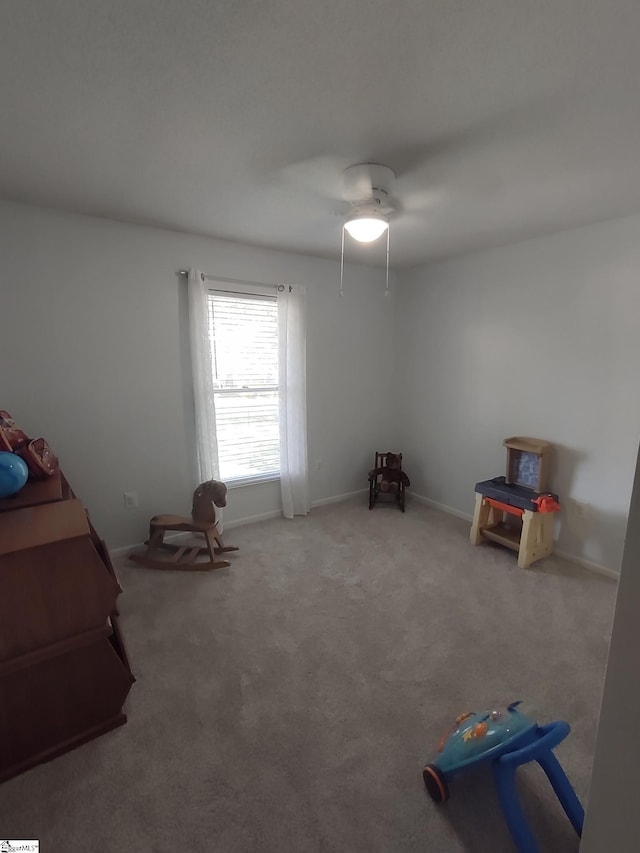 362 Green Hill Dr, Anderson, SC 29621 - unfurnished bedroom with ceiling fan, carpet floors, and baseboards