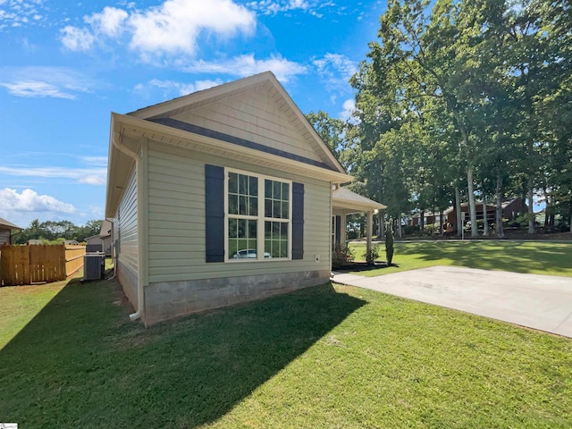 exterior space featuring a yard and a patio area