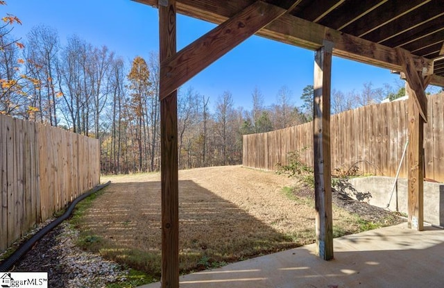 view of yard featuring a patio area