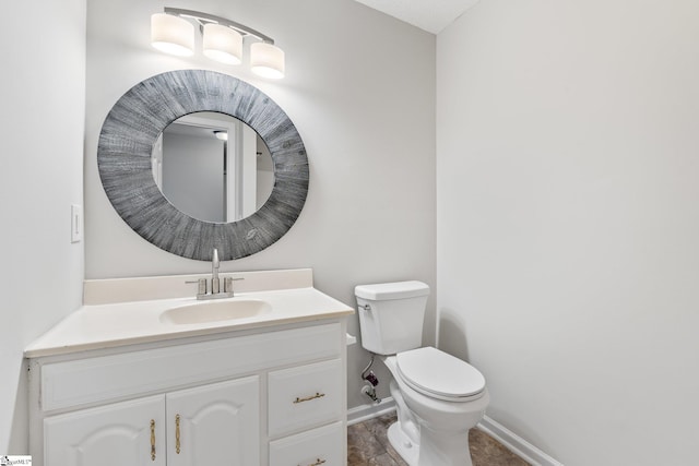 5 Townes Creek Ct, Greenville, SC 29609 - half bathroom with vanity, baseboards, and toilet