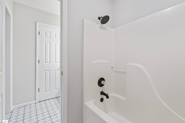 5 Townes Creek Ct, Greenville, SC 29609 - full bath featuring tile patterned floors, baseboards, and shower / washtub combination