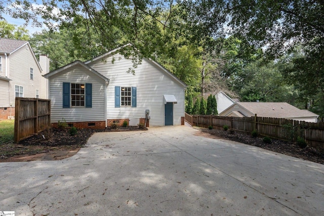 view of rear view of property