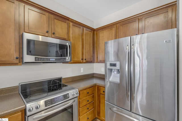 kitchen with appliances with stainless steel finishes