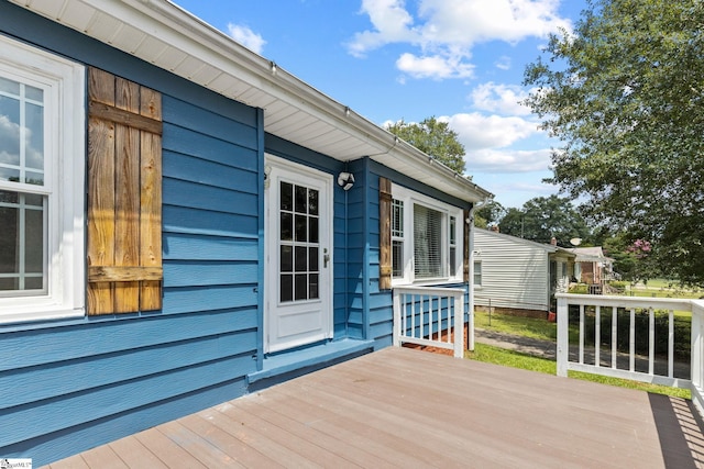 view of wooden deck