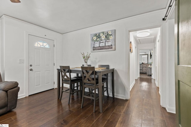 dining room featuring dark hardwood / wood-style floors