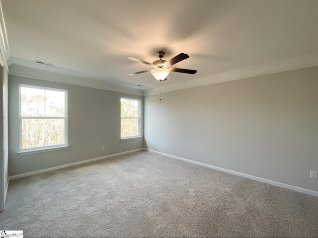 unfurnished room featuring carpet flooring and a wealth of natural light