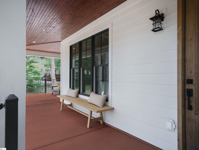 view of patio / terrace featuring covered porch