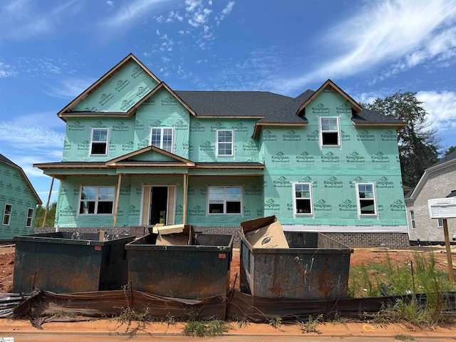 property in mid-construction with a porch