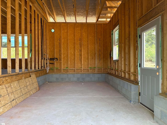 miscellaneous room with concrete flooring