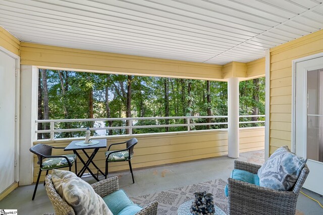 view of sunroom