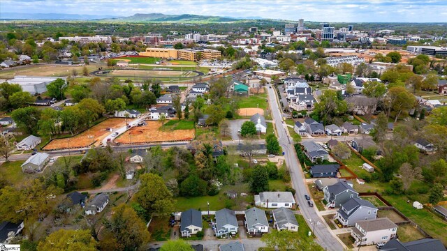 bird's eye view featuring a mountain view