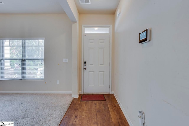 entryway featuring dark hardwood / wood-style floors