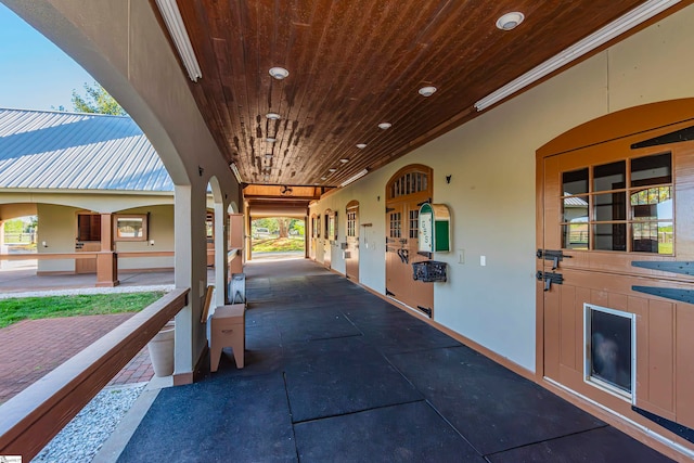 view of horse barn