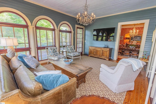 571 E Main St, Spartanburg, SC 29302 - living area featuring a chandelier