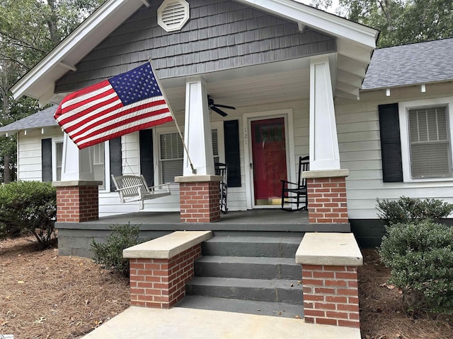 exterior space featuring a porch