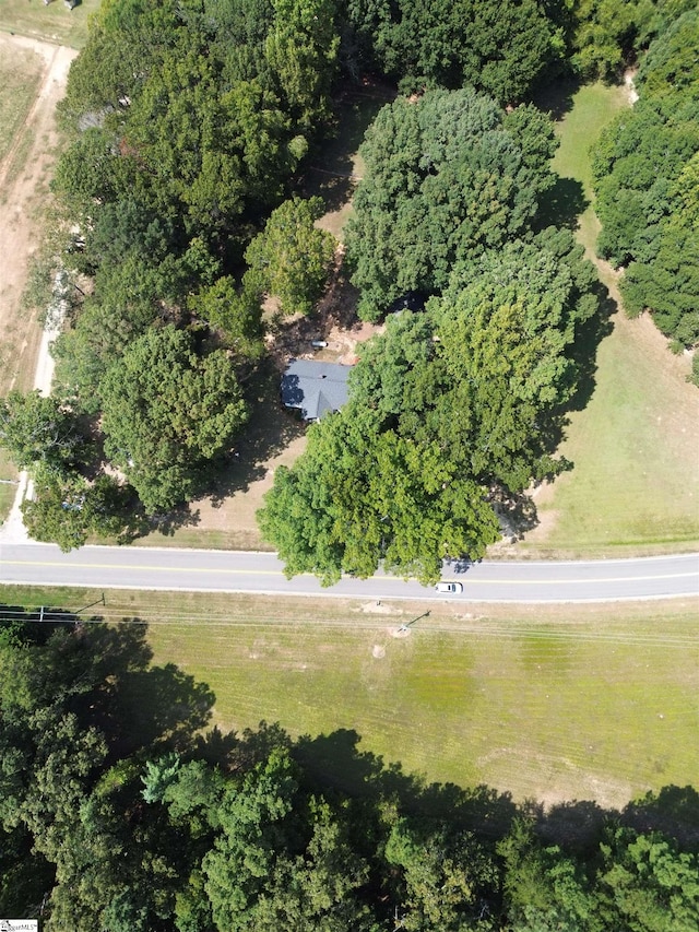 aerial view with a rural view