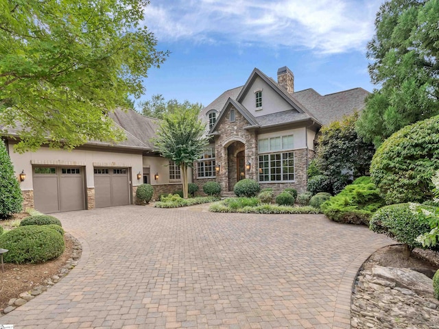 view of front facade with a garage