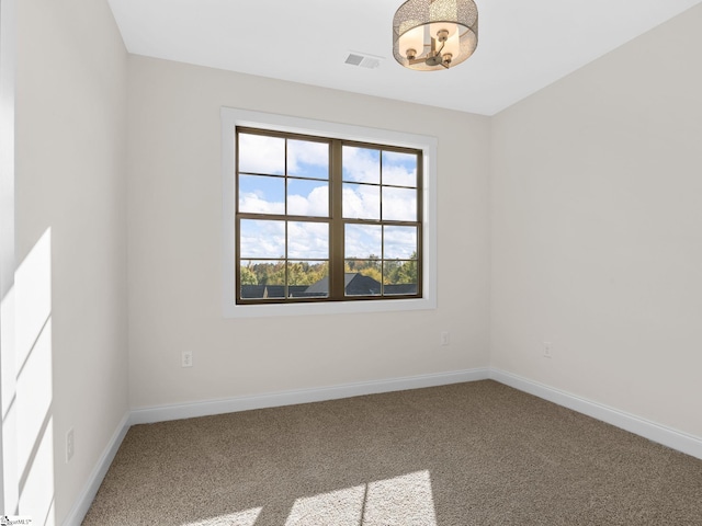 view of carpeted empty room