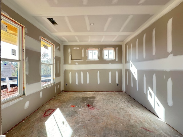 empty room featuring plenty of natural light