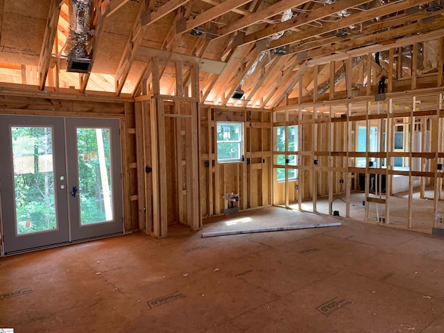 misc room featuring plenty of natural light and french doors