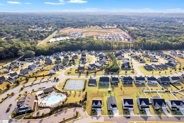 birds eye view of property