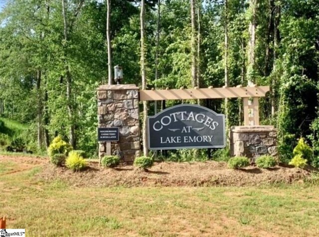 view of community sign